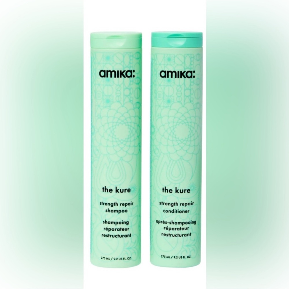 Amika The Kure Mint Green Hair Care Duo